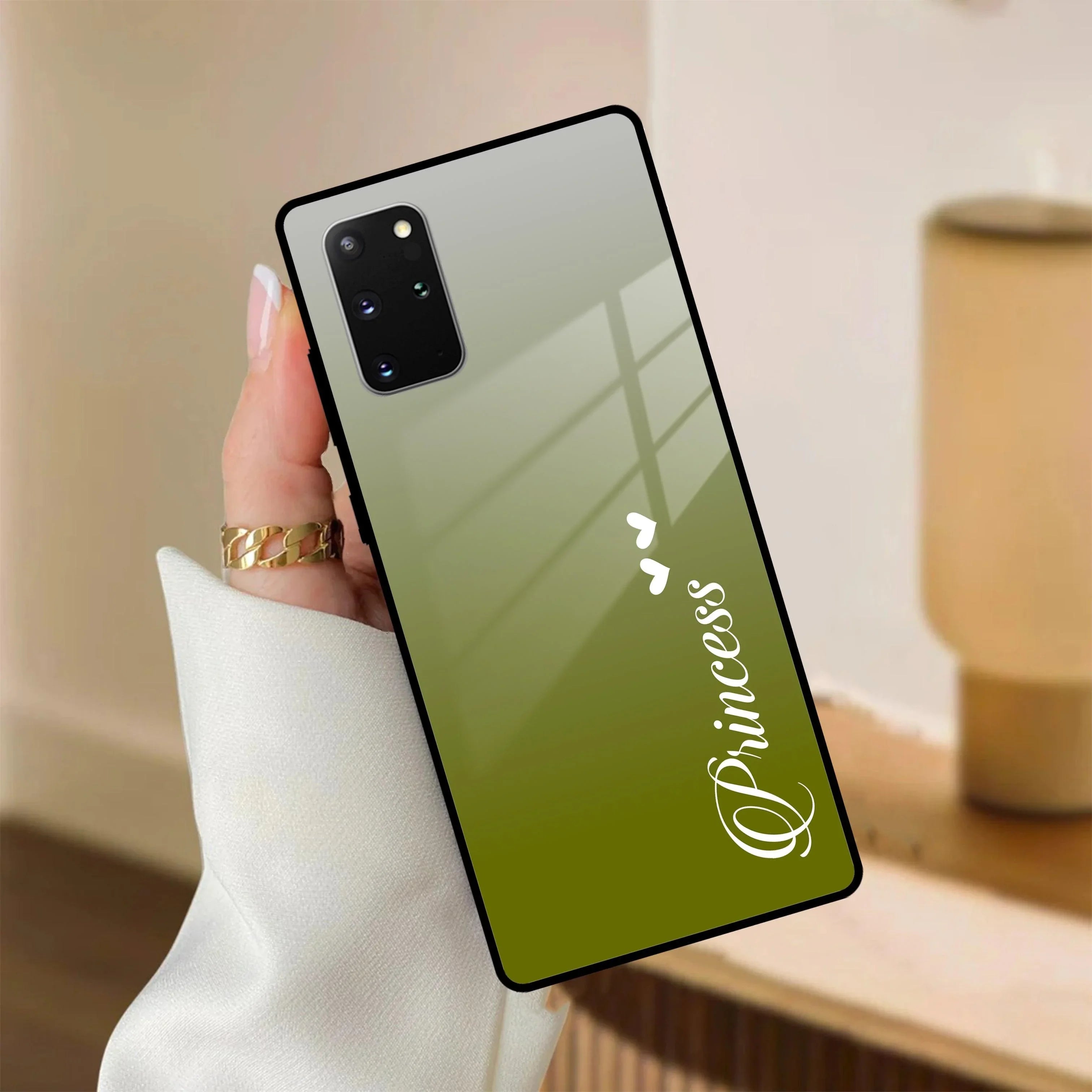 Customize Name Gradient Glass Case Cover Mint Green For Samsung - ShopOnCliQ