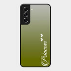 Customize Name Gradient Glass Case Cover Mint Green For Samsung Galaxy S21 Fe 5G