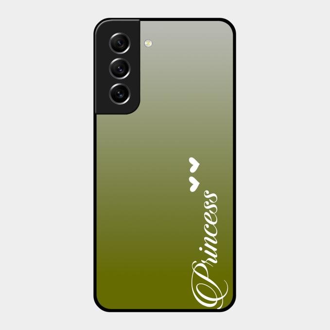 Customize Name Gradient Glass Case Cover Mint Green For Samsung Galaxy S21 Fe 5G