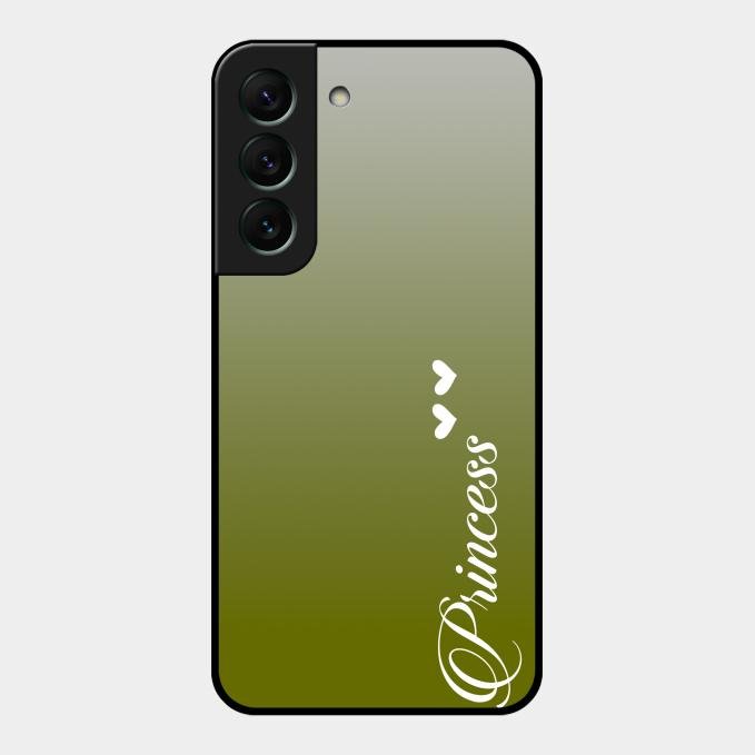 Customize Name Gradient Glass Case Cover Mint Green For Samsung Galaxy S22 5G
