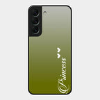 Customize Name Gradient Glass Case Cover Mint Green For Samsung Galaxy S22 5G