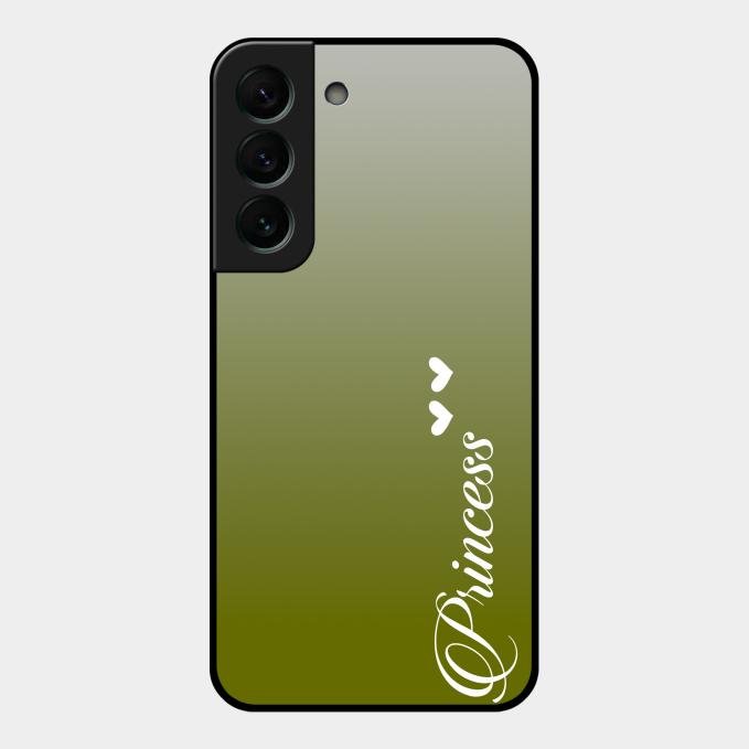Customize Name Gradient Glass Case Cover Mint Green For Samsung Galaxy S22 Plus 5G