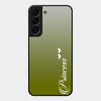 Customize Name Gradient Glass Case Cover Mint Green For Samsung Galaxy S22 Plus 5G