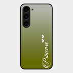 Customize Name Gradient Glass Case Cover Mint Green For Samsung Galaxy S23 5G