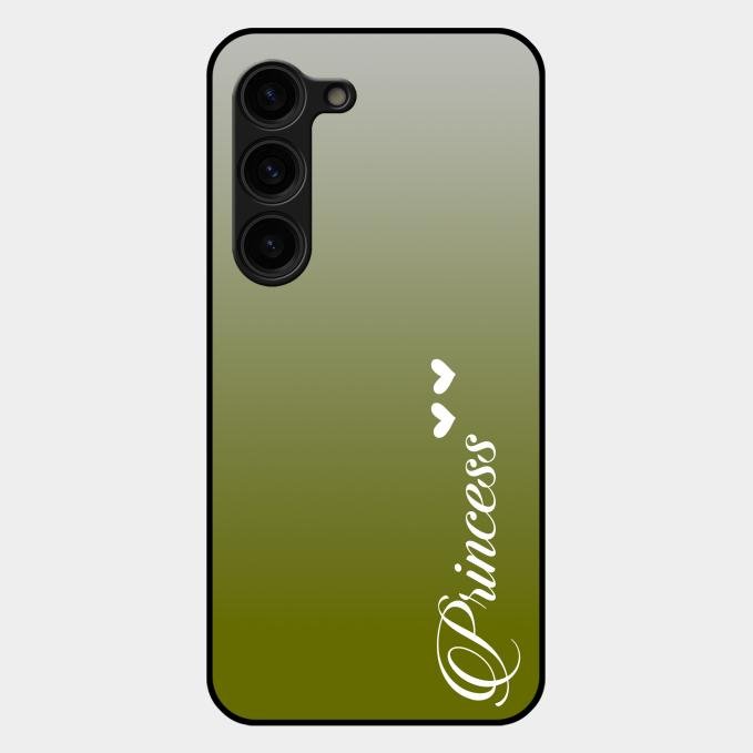 Customize Name Gradient Glass Case Cover Mint Green For Samsung Galaxy S23 Plus 5G