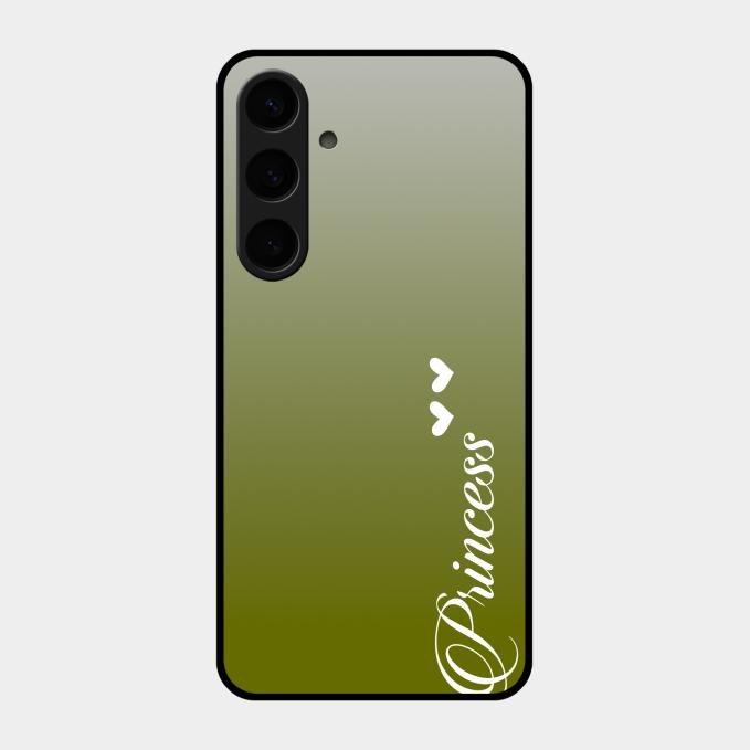 Customize Name Gradient Glass Case Cover Mint Green For Samsung Galaxy S24 Plus 5G