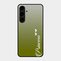 Customize Name Gradient Glass Case Cover Mint Green For Samsung Galaxy S24 Plus 5G
