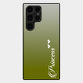 Customize Name Gradient Glass Case Cover Mint Green For Samsung Galaxy S24 Ultra 5G