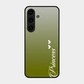 Customize Name Gradient Glass Case Cover Mint Green For Samsung Galaxy S25 Plus 5G