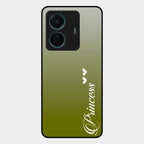 Customize Name Gradient Glass Case Cover Mint Green For Vivo T1 Pro 5G