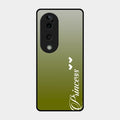 Customize Name Gradient Glass Case Cover Mint Green For Vivo T3 Ultra