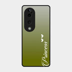 Customize Name Gradient Glass Case Cover Mint Green For Vivo T3 Ultra
