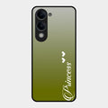 Customize Name Gradient Glass Case Cover Mint Green For Vivo T4 Lite 5G