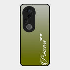 Customize Name Gradient Glass Case Cover Mint Green For Vivo T4 Ultra 5G