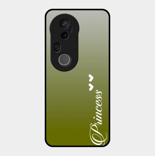 Customize Name Gradient Glass Case Cover Mint Green For Vivo T4 Ultra 5G