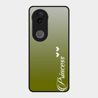 Customize Name Gradient Glass Case Cover Mint Green For Vivo T4R 5G
