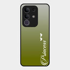 Customize Name Gradient Glass Case Cover Mint Green For Vivo T4X 5G