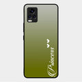 Customize Name Gradient Glass Case Cover Mint Green For Vivo V20 Pro 5G