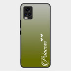 Customize Name Gradient Glass Case Cover Mint Green For Vivo V20 Pro 5G