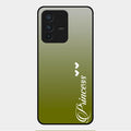 Customize Name Gradient Glass Case Cover Mint Green For Vivo V23 5G