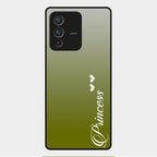 Customize Name Gradient Glass Case Cover Mint Green For Vivo V23 Pro 5G