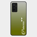 Customize Name Gradient Glass Case Cover Mint Green For Vivo V23E 5G
