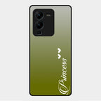Customize Name Gradient Glass Case Cover Mint Green For Vivo V25 Pro 5G