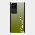 Customize Name Gradient Glass Case Cover Mint Green For Vivo V30 Pro 5G