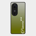 Customize Name Gradient Glass Case Cover Mint Green For Vivo V40 5G