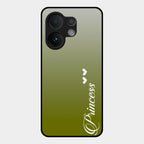 Customize Name Gradient Glass Case Cover Mint Green For Vivo V60 5G