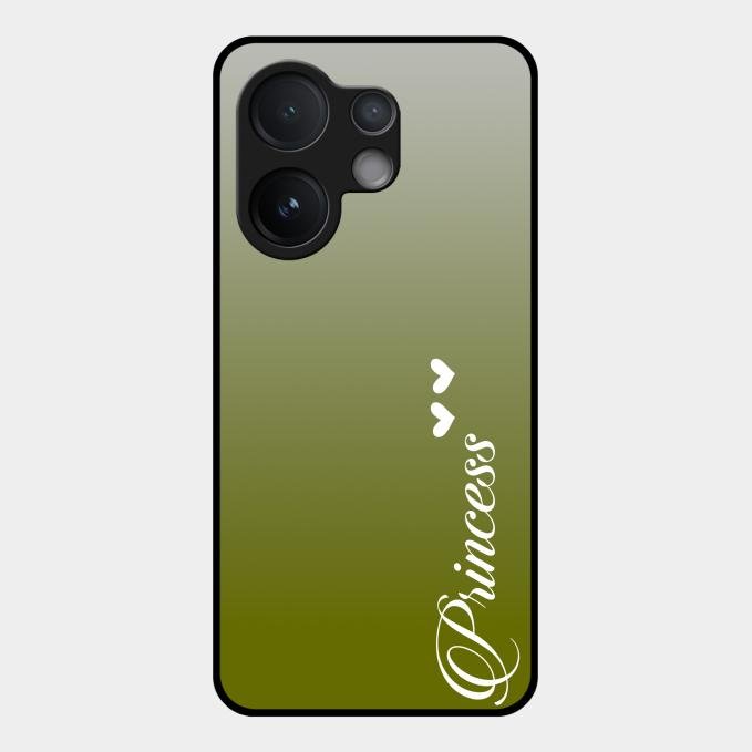 Customize Name Gradient Glass Case Cover Mint Green For Vivo V60 5G