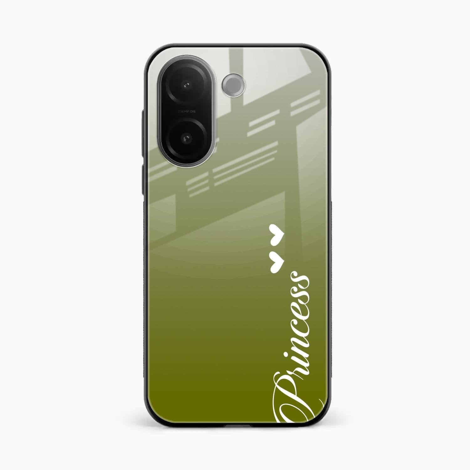 Customize Name Gradient Glass Case Cover Mint Green For Vivo V60e 5G