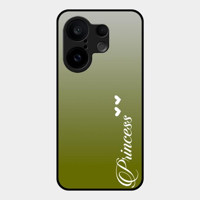 Customize Name Gradient Glass Case Cover Mint Green For Vivo X200 Fe 5G