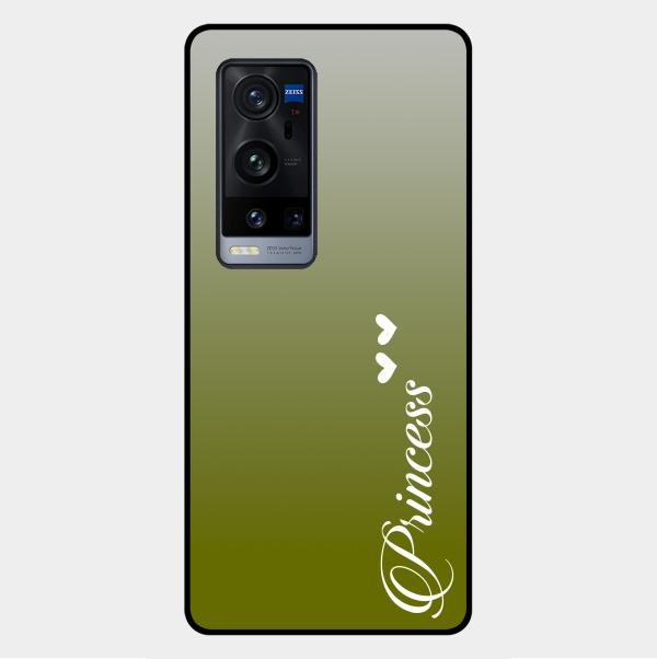Customize Name Gradient Glass Case Cover Mint Green For Vivo X60 Pro Plus 5G
