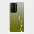 Customize Name Gradient Glass Case Cover Mint Green For Vivo X70 Pro 5G