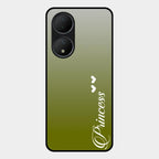 Customize Name Gradient Glass Case Cover Mint Green For Vivo Y100 5G