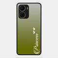 Customize Name Gradient Glass Case Cover Mint Green For Vivo Y16