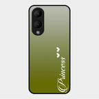 Customize Name Gradient Glass Case Cover Mint Green For Vivo Y28 5G