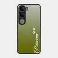 Customize Name Gradient Glass Case Cover Mint Green For Vivo Y300 5G
