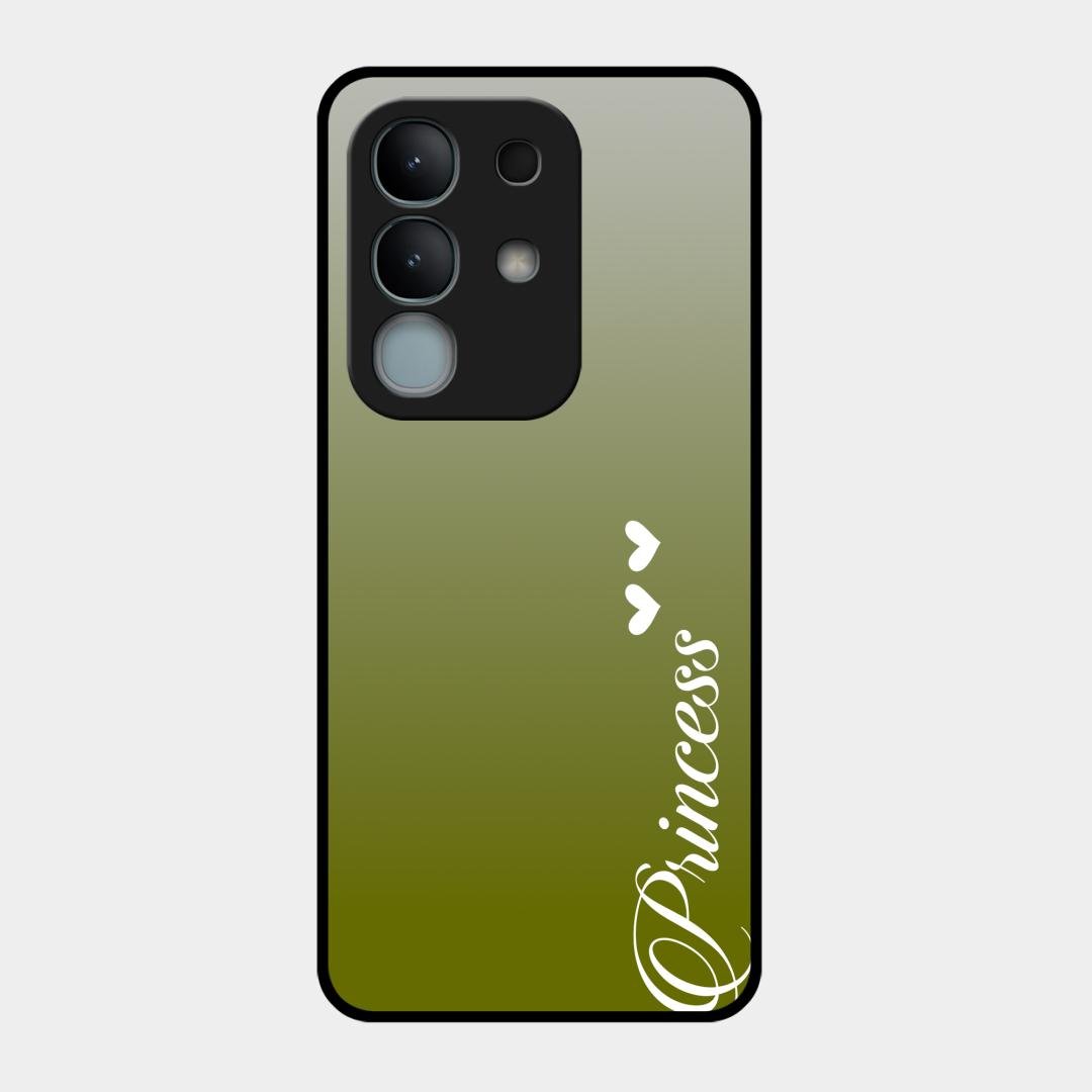 Customize Name Gradient Glass Case Cover Mint Green For Vivo Y31 Pro 5G