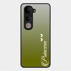Customize Name Gradient Glass Case Cover Mint Green For Vivo Y400 5G