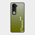 Customize Name Gradient Glass Case Cover Mint Green For Vivo Y400 Pro 5G