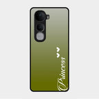 Customize Name Gradient Glass Case Cover Mint Green For Vivo Y400 Pro 5G