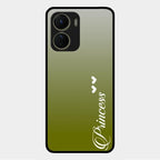Customize Name Gradient Glass Case Cover Mint Green For Vivo Y56 5G
