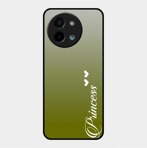 Customize Name Gradient Glass Case Cover Mint Green For Vivo Y58 5G