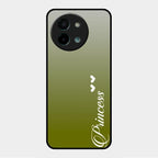 Customize Name Gradient Glass Case Cover Mint Green For Vivo Y58 5G