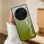 Customize Name Gradient Glass Case Cover Mint Green For Redmi/Xiaomi - ShopOnCliQ