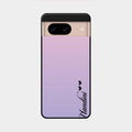 Customize Name Gradient Glass Case Cover Pink For Google Pixel 8 5G