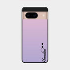 Customize Name Gradient Glass Case Cover Pink For Google Pixel 8 5G