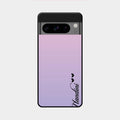 Customize Name Gradient Glass Case Cover Pink For Google Pixel 8 Pro 5G